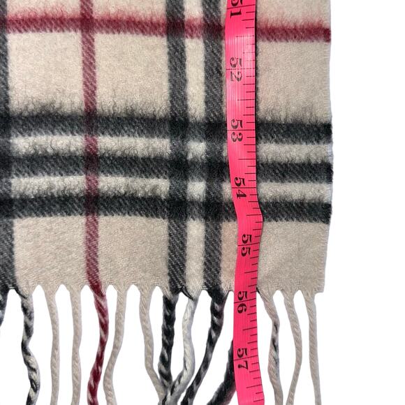 NWT Burberry Nova Check 100% Scottish Cashmere Iconic Rectangle Fringe Scarf - Picture 15 of 16